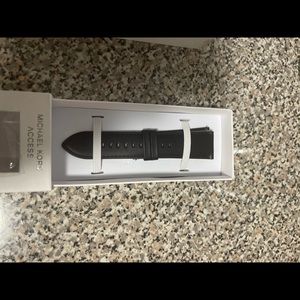 Michael Kors Black Leather 24mm Watch Band